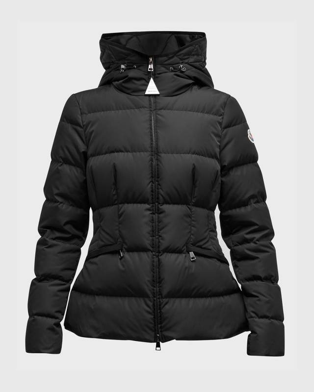 Avoce Hooded Puffer Jacket with Elastic Belt